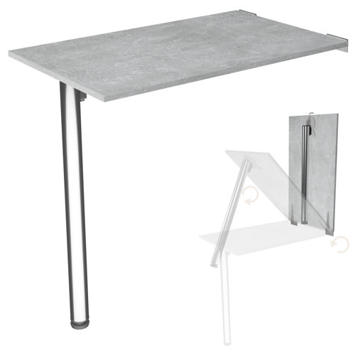 17 Stories Wandklapptisch Mit Tischbein Schreibtisch Tischplatte 80x50